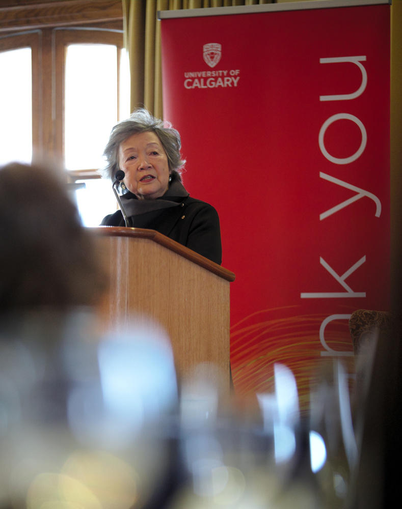 The Right Honourable Adrienne Clarkson, former Governor General of Canada, brought remarks about diversity and inclusion to University of Calgary community members on April 11.