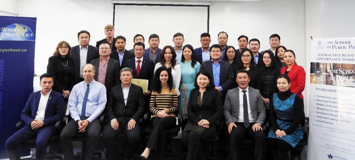 Certificate program graduates and program organizers in Ulaanbaatar.