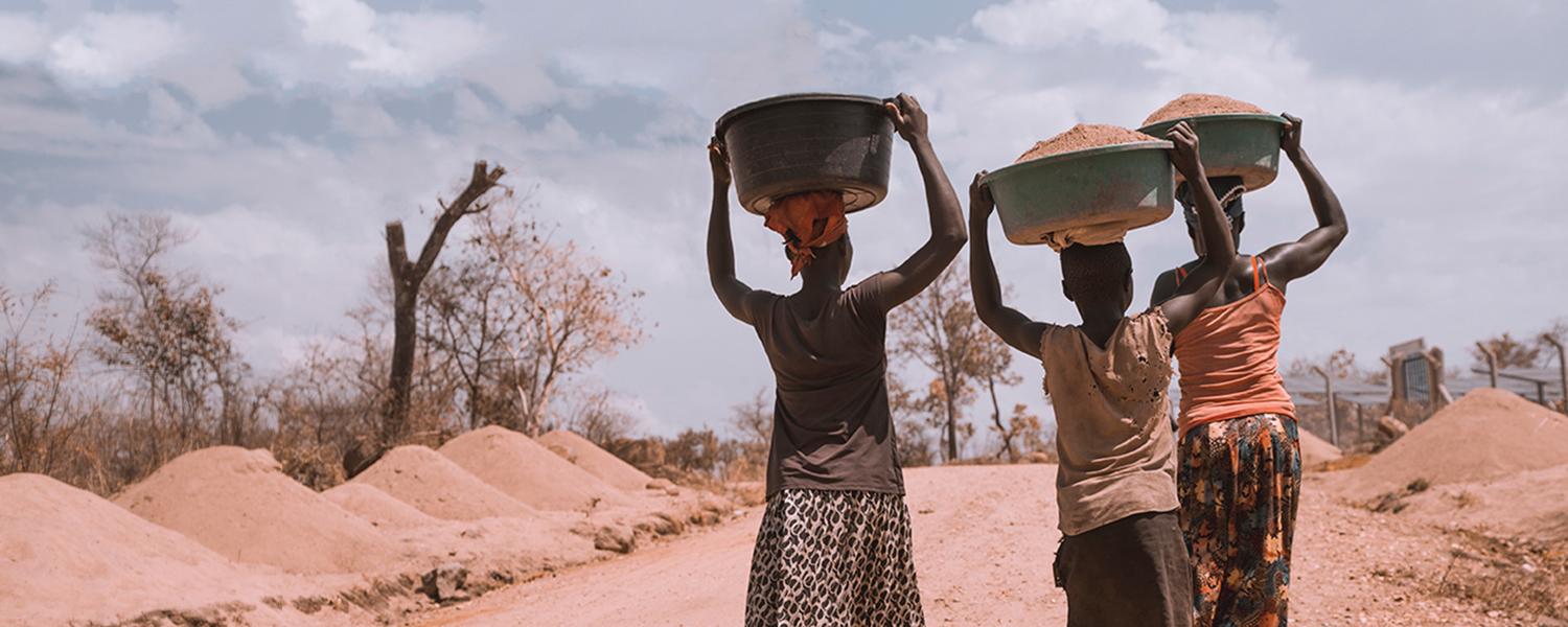 Women in Africa walking