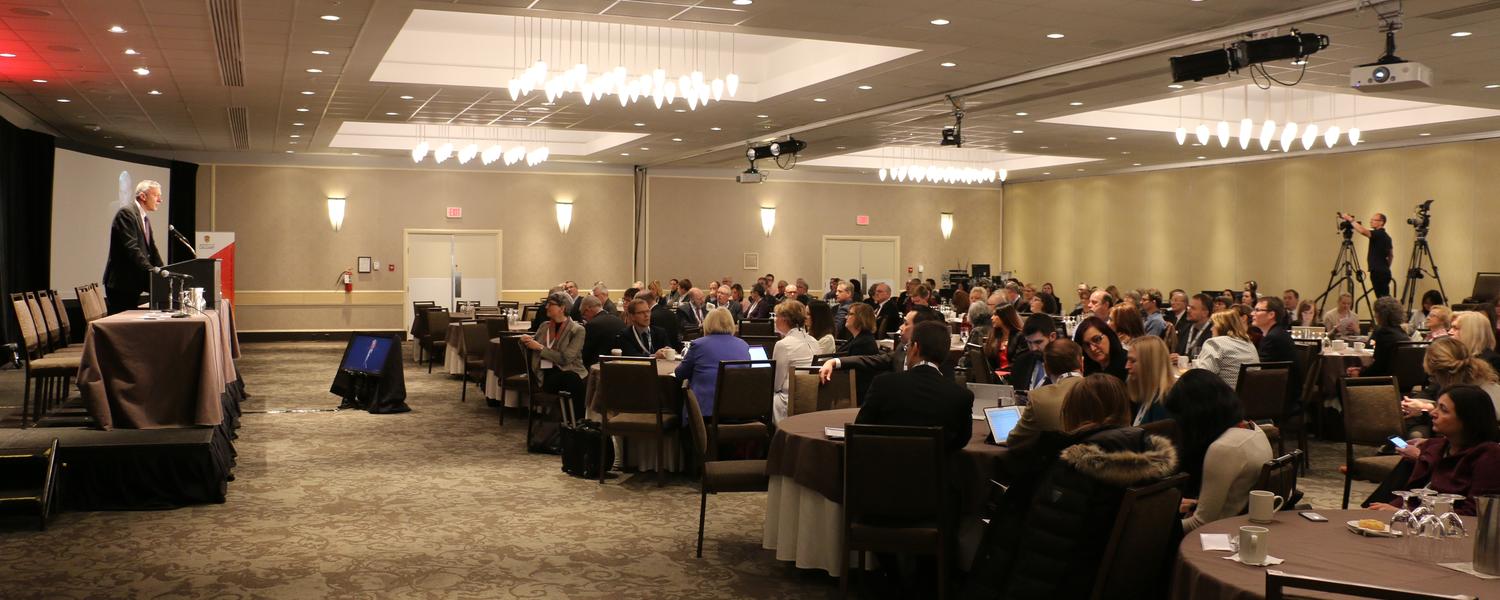 Bill Ghali speaks to members at the e-Health Policy Symposium