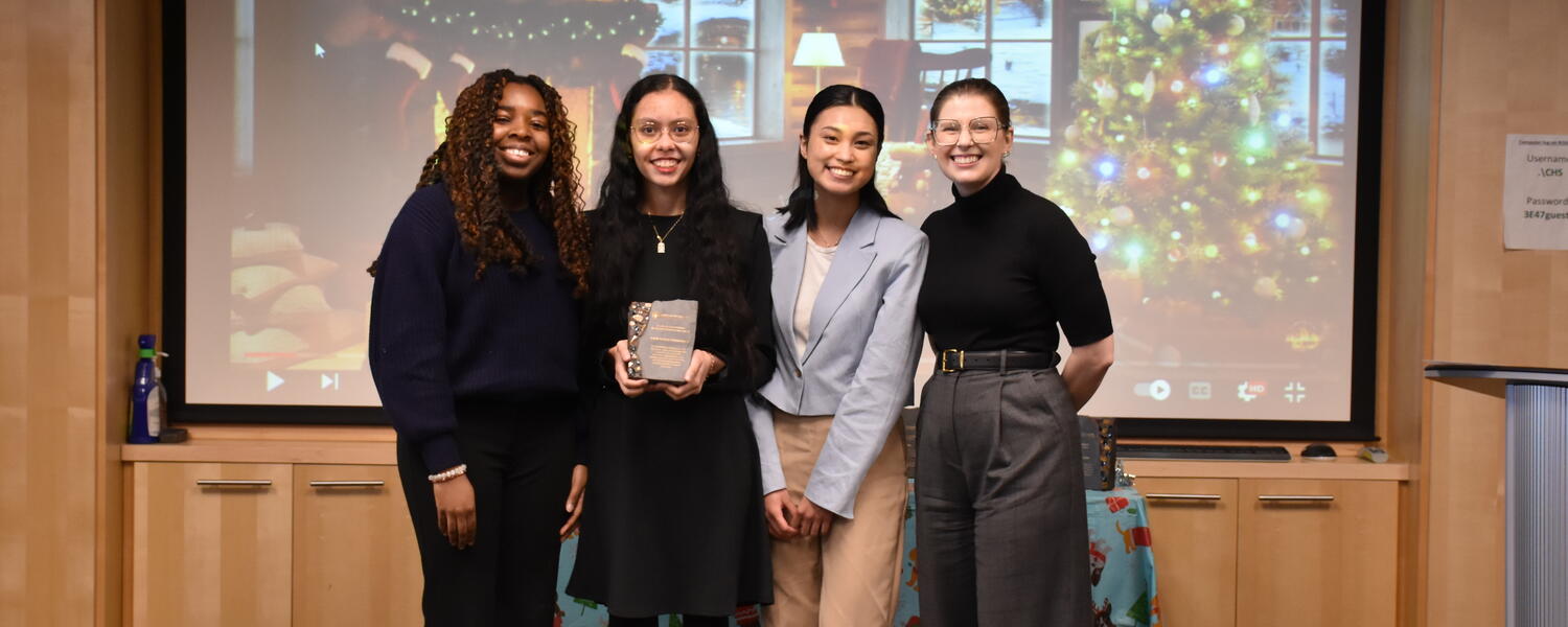 Members accepting awards