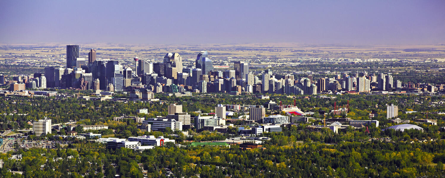 aerial view of the university of calgary