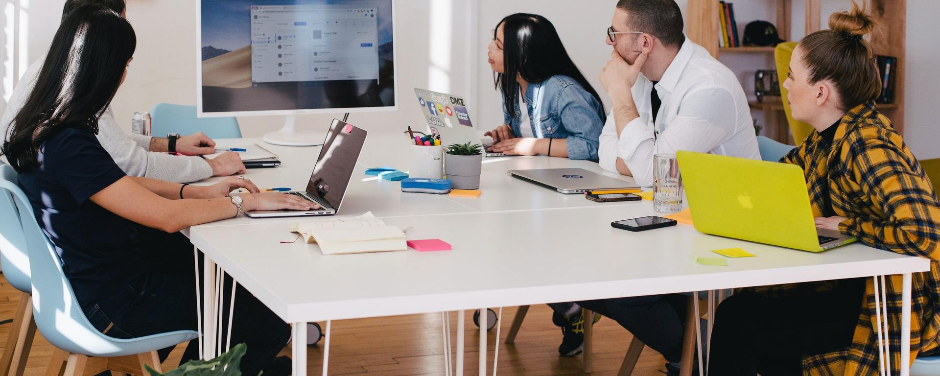 People working on laptops