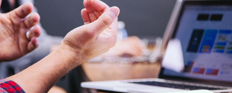 People working on laptop