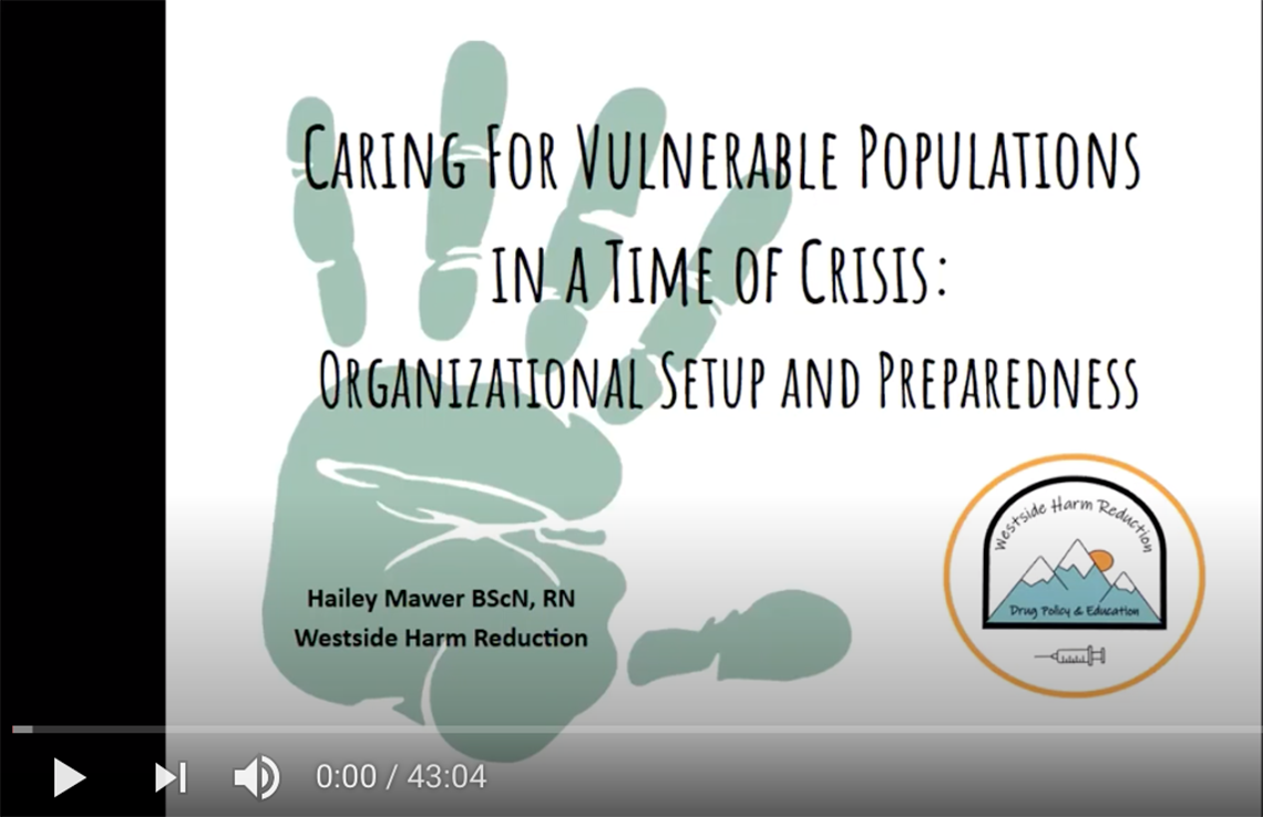 Opening slide for Vulnerable Populations webinar 