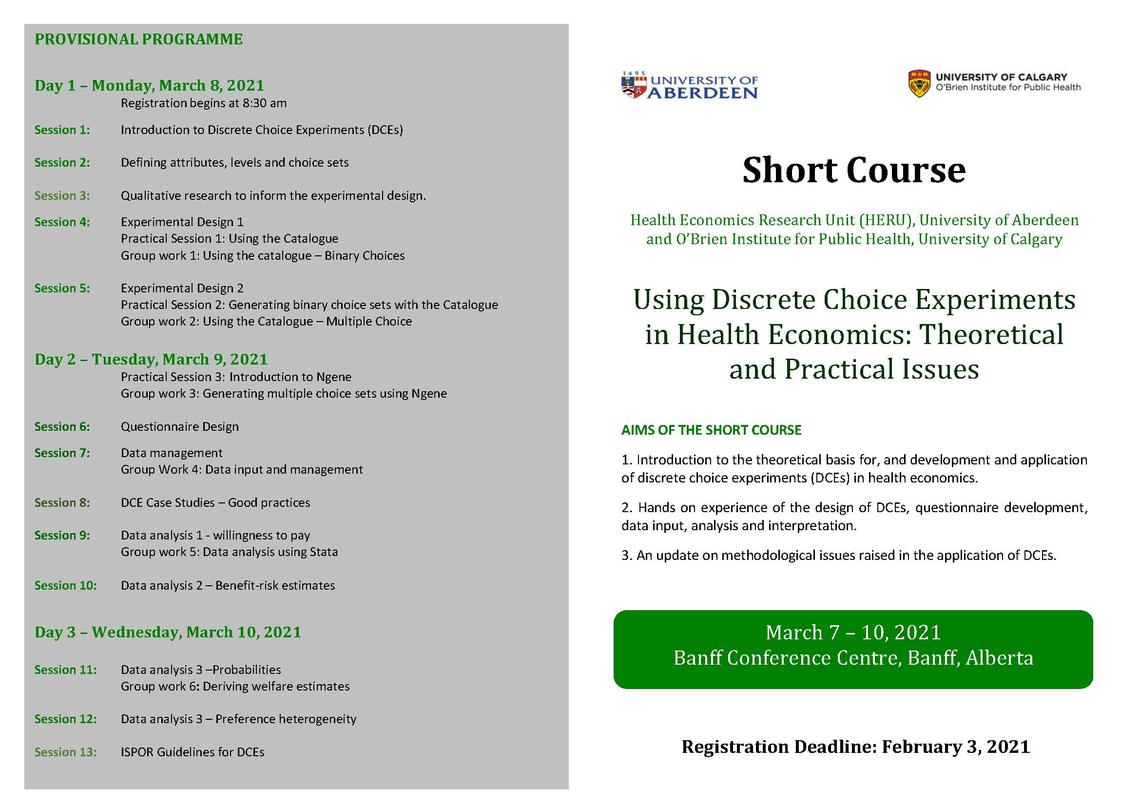 DCE course agenda