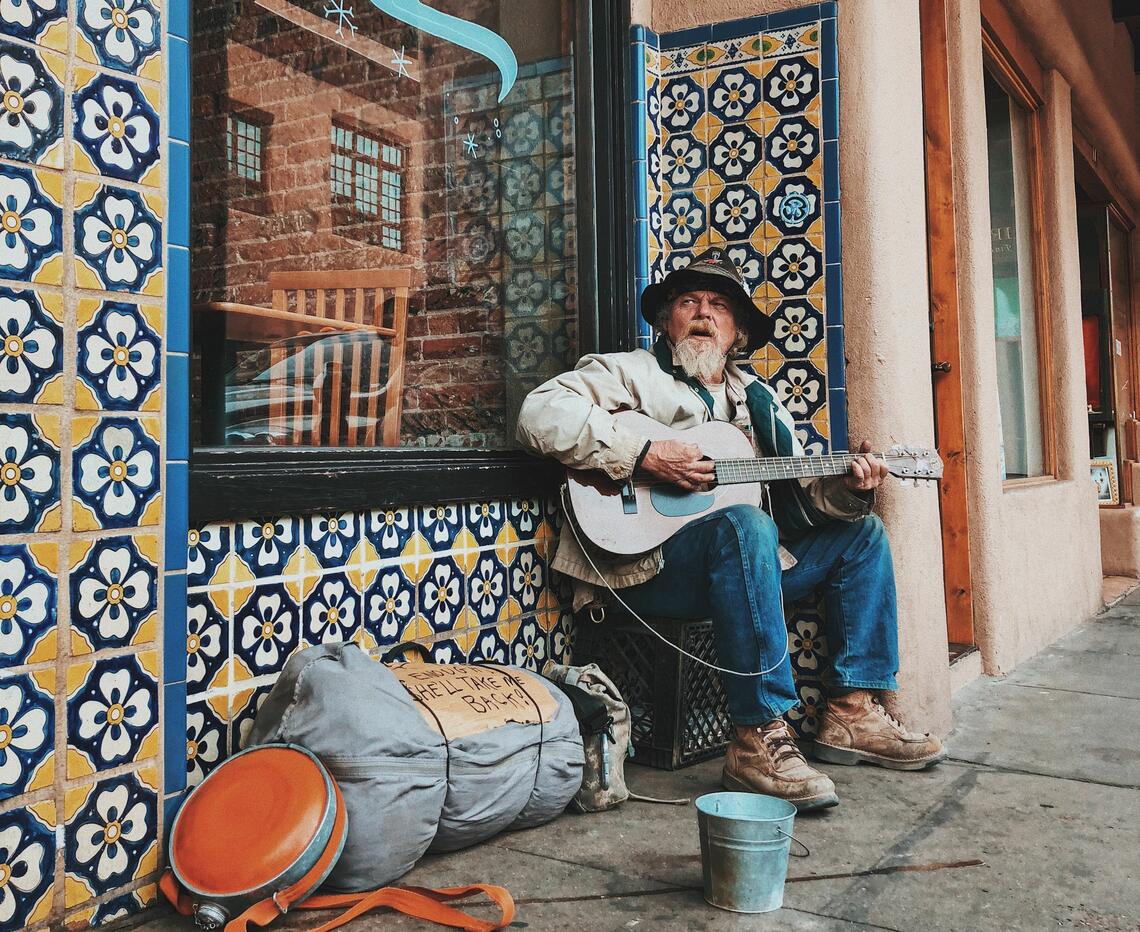 Man with guitar