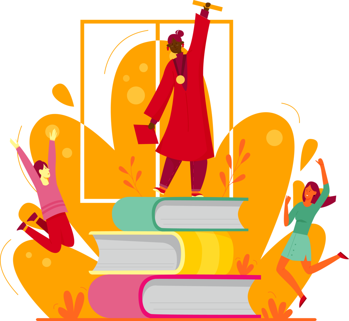 three people celebrating