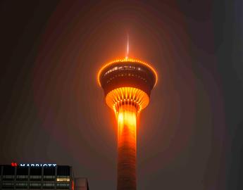 Calgary Tower at night